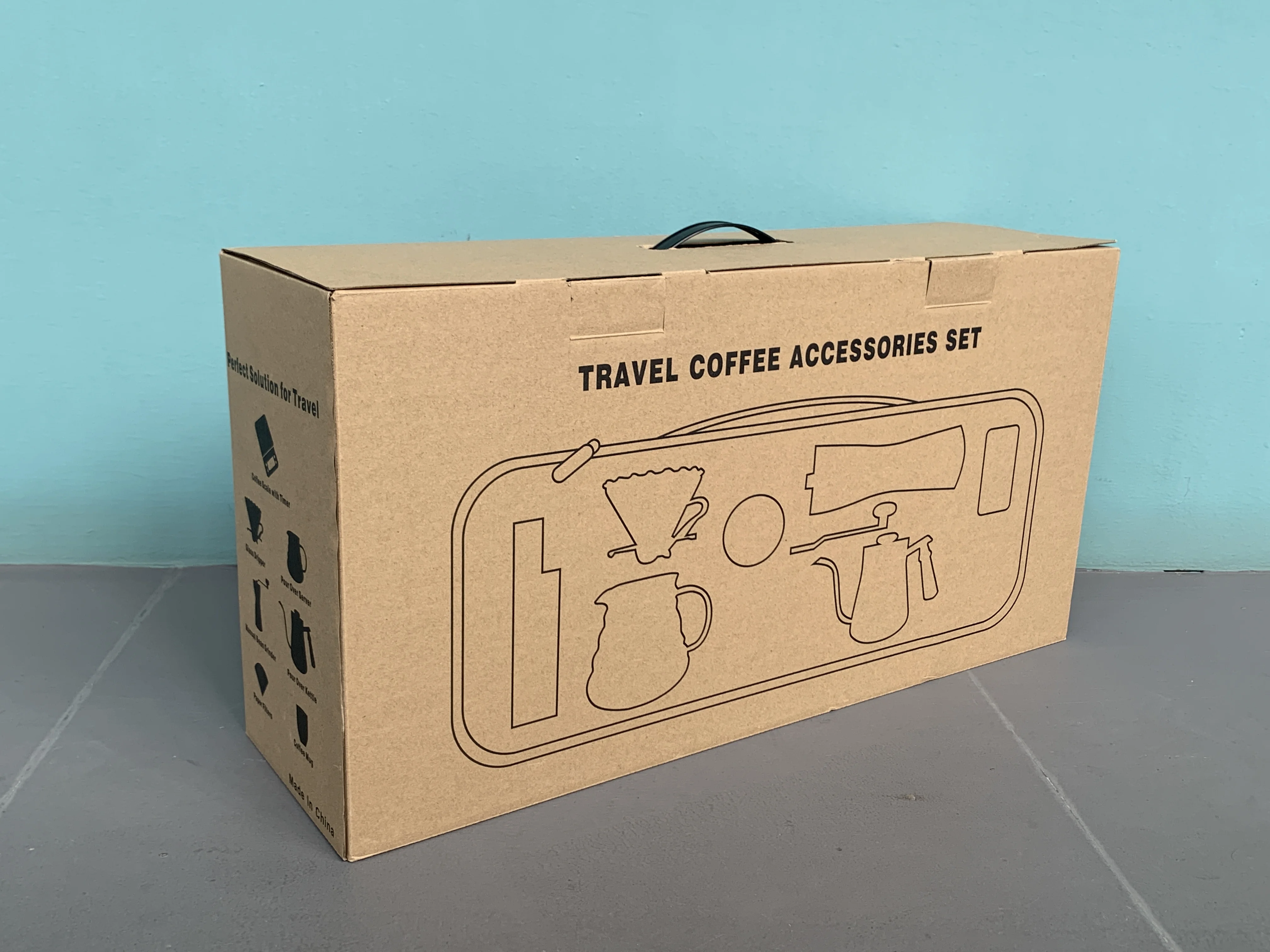 v60 coffee kit Barista Brew Tools Equipment Coffee Bundle Steel Burr Grinder Travel coffee Set for Outdoor Camping