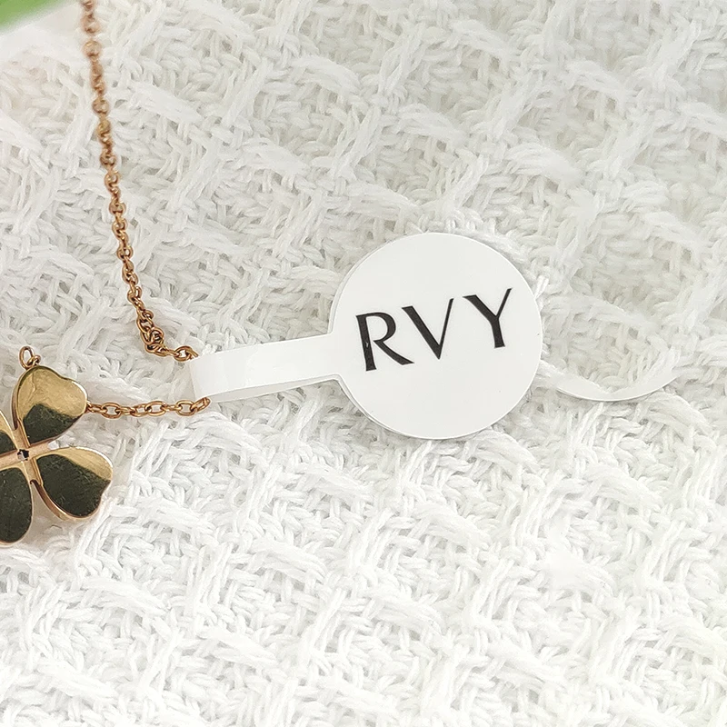 Custom Private Fashion Logo Printing Ring Neck lace Glasses Jewelry Tag Sticker Price  Label For Or Barcode Thermal Printer