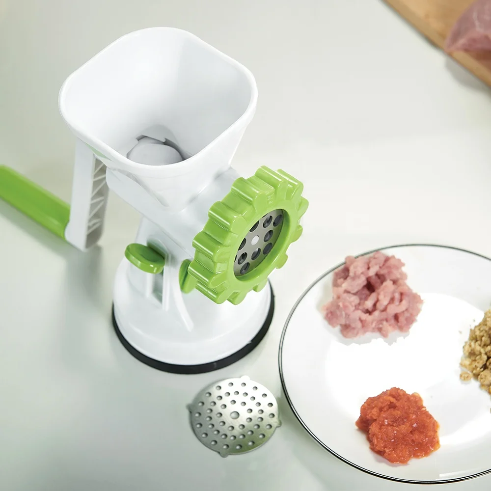 Hot Selling Stainless Steel Manual Mincer for Meat and Garlic Household Kitchen Product in USA Durable Plastic Tool