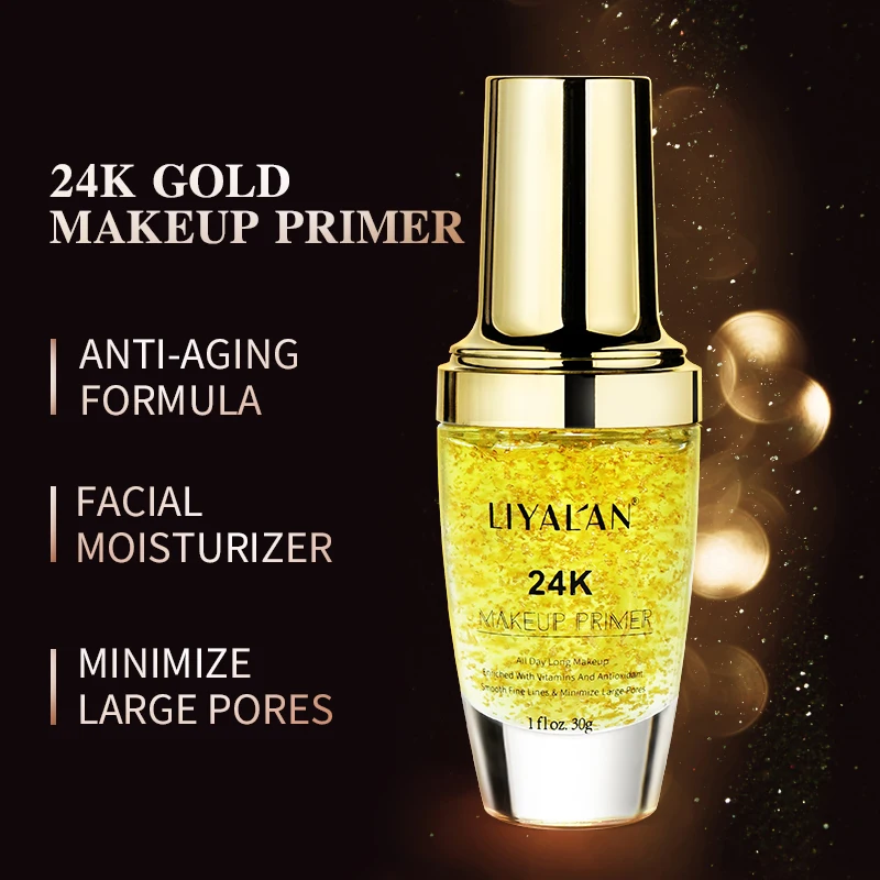  24K Gold ярче увлажняющий косметический масла грунтовка для лица кожи основа под