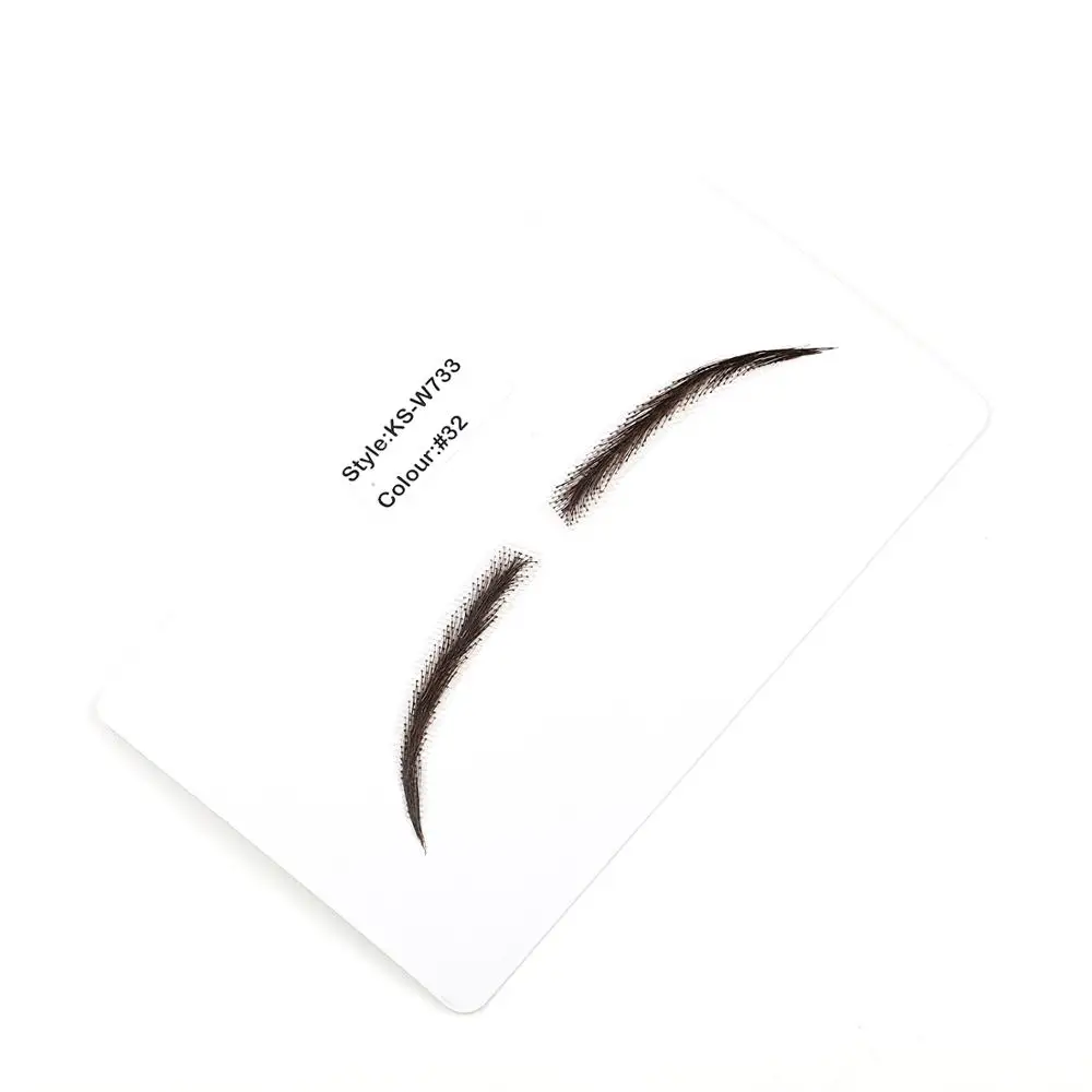 
Free Sample Neitsi Wax One Pair Women Girls False Eyebrows Wig 100% Handknoted Human Hair Shaping Eyebrows W703#32 