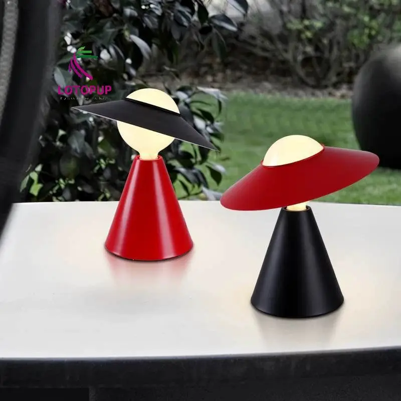 DOBEST BRIGHT modern table lamp  Creative straw hat glass lamp personality  table lamps home decor