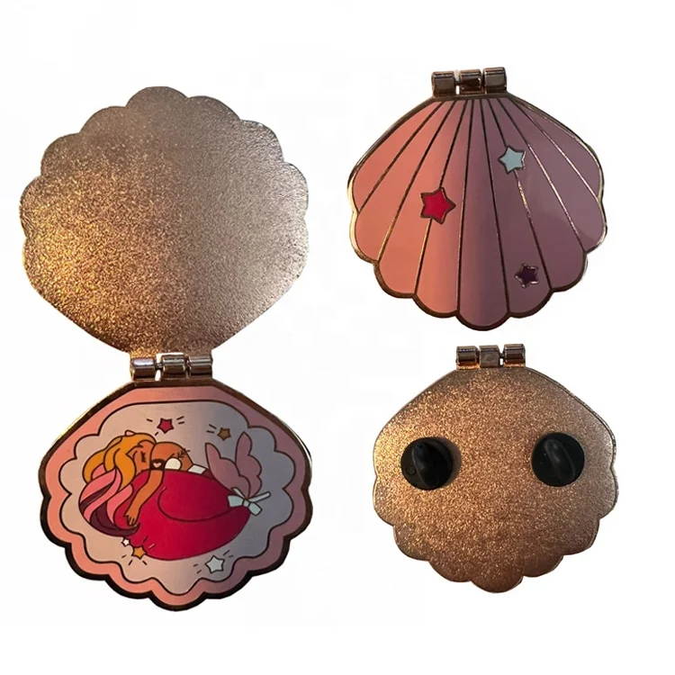 Top Selling Wholesale Design Custom Flip house scenery shells Enamel Pin The telescoping camera  Custom hard Enamel Pins