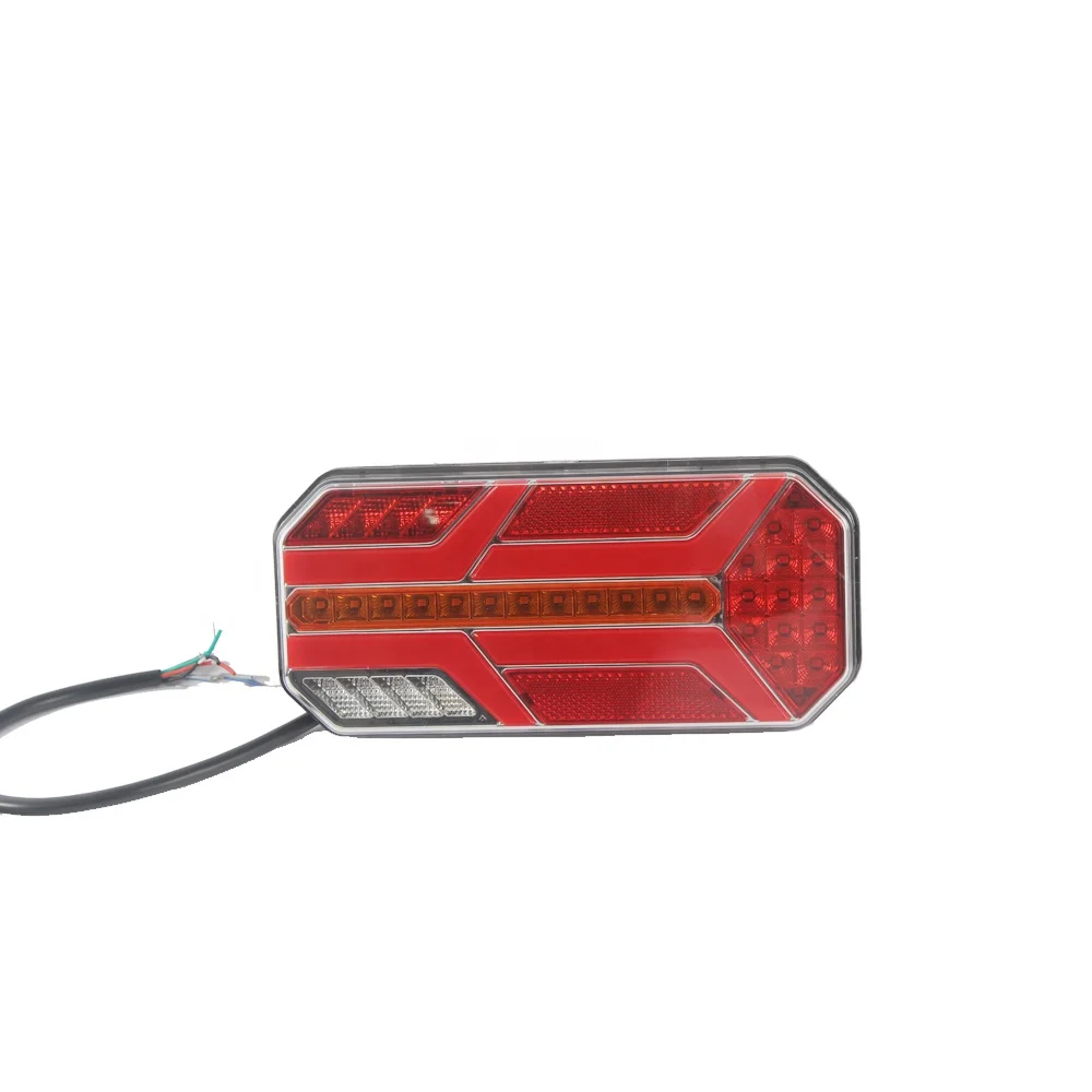 Emark approved 235mm 9inch rectangular multifunctional stop tail turn signal reverse and rear fog light vertical mounted