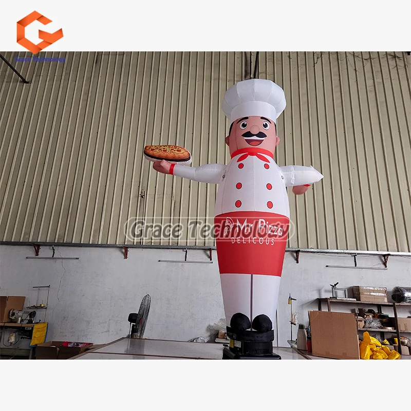 Custom Chef Inflatable Air Dancer Wacky Waving Inflatable Chef Man Air Dancers for Advertising