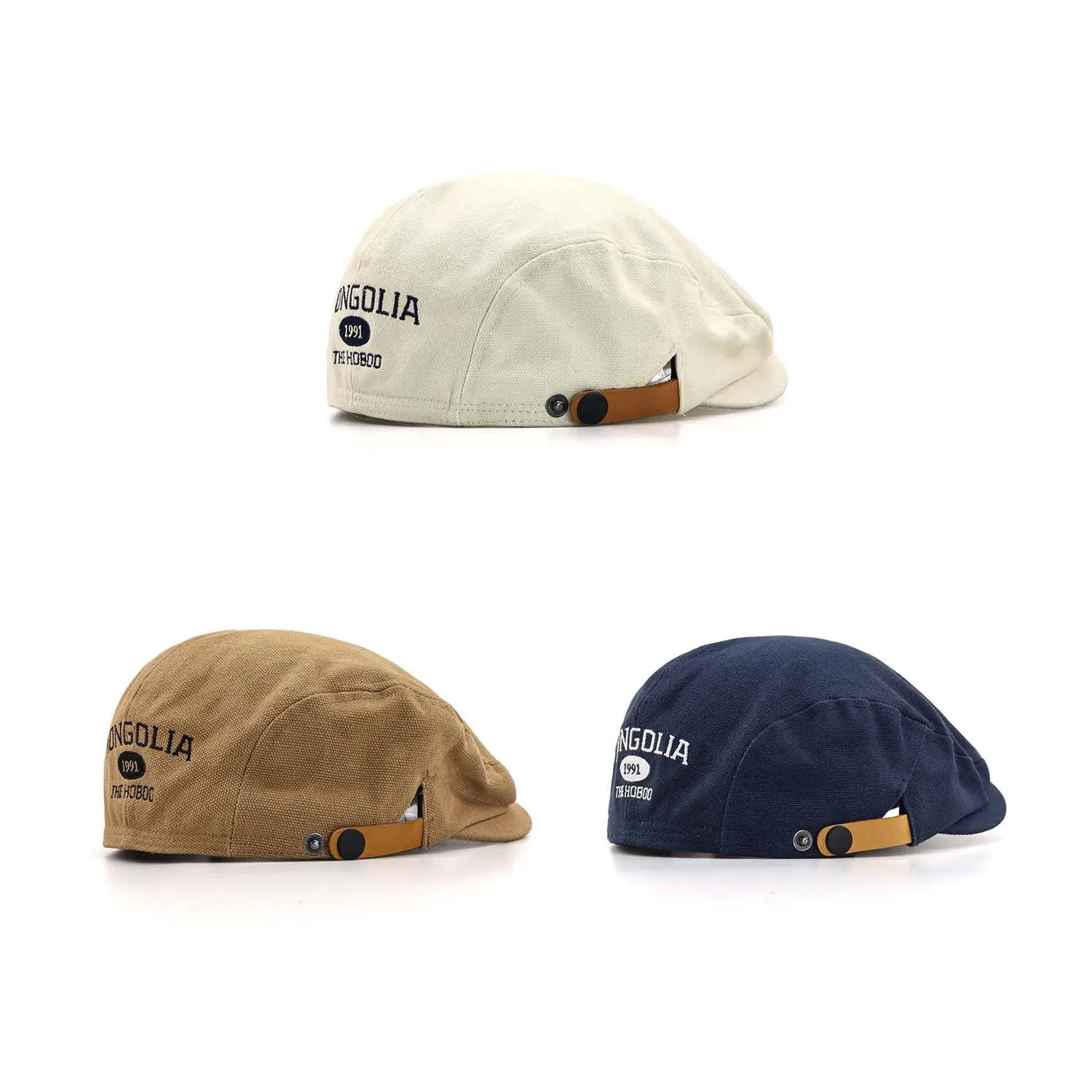 Wholesale Popular Waterproof Heavy Cotton Beret Hats Ladies Low MOQ Bull Head Metal Decorated for Cycling  Daily Use