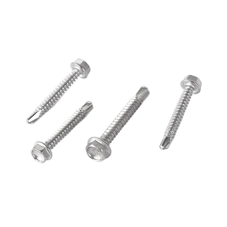 Hex Cylinder Flat Tail Self Tapping Screw Head Metal Roofing Screws Hexagon With Wasch Colored Painted Socket Self-Tapping Car