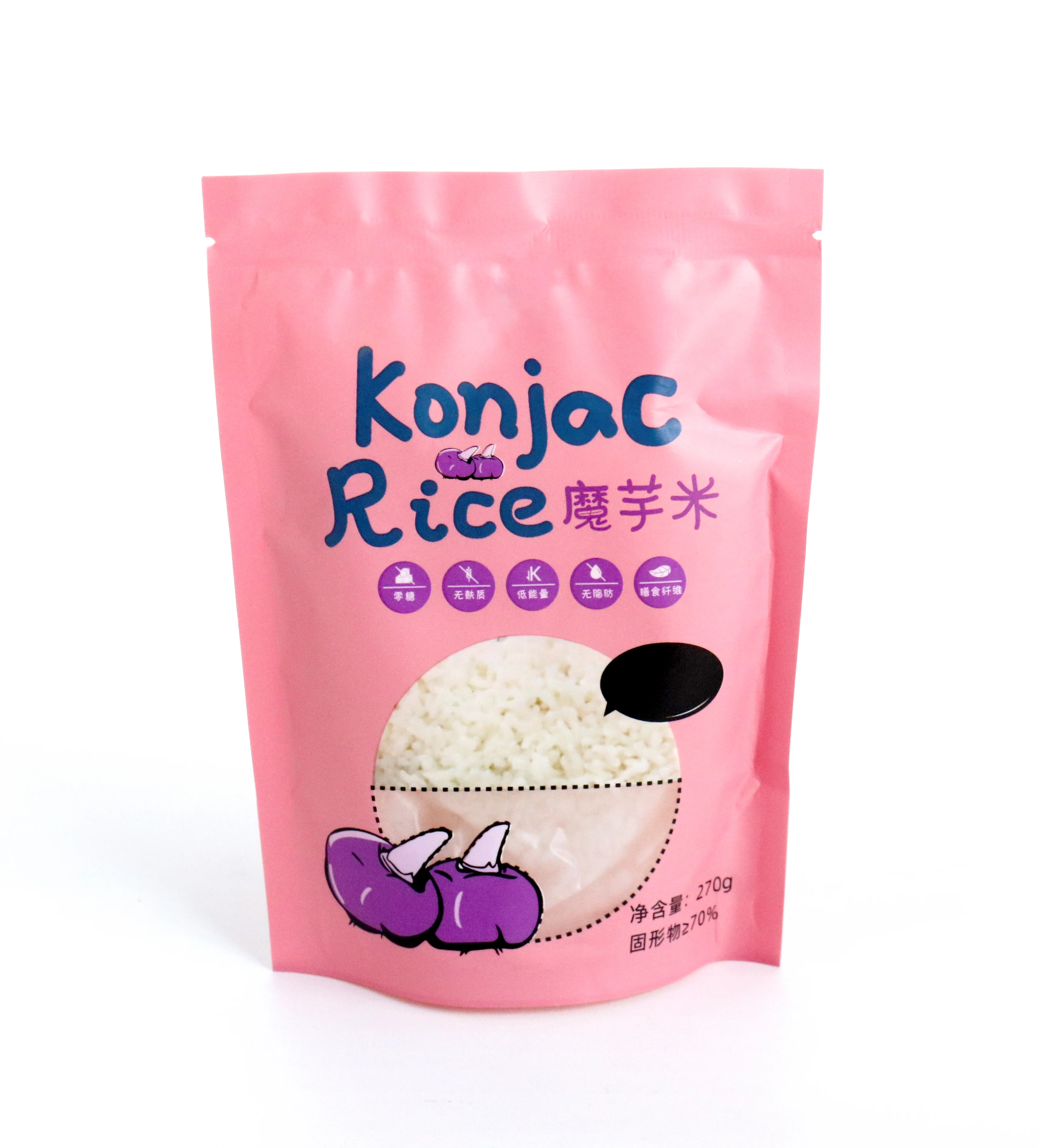 
Organic Instant Cooked Konjac Flour Konjak Rice Tasteless 