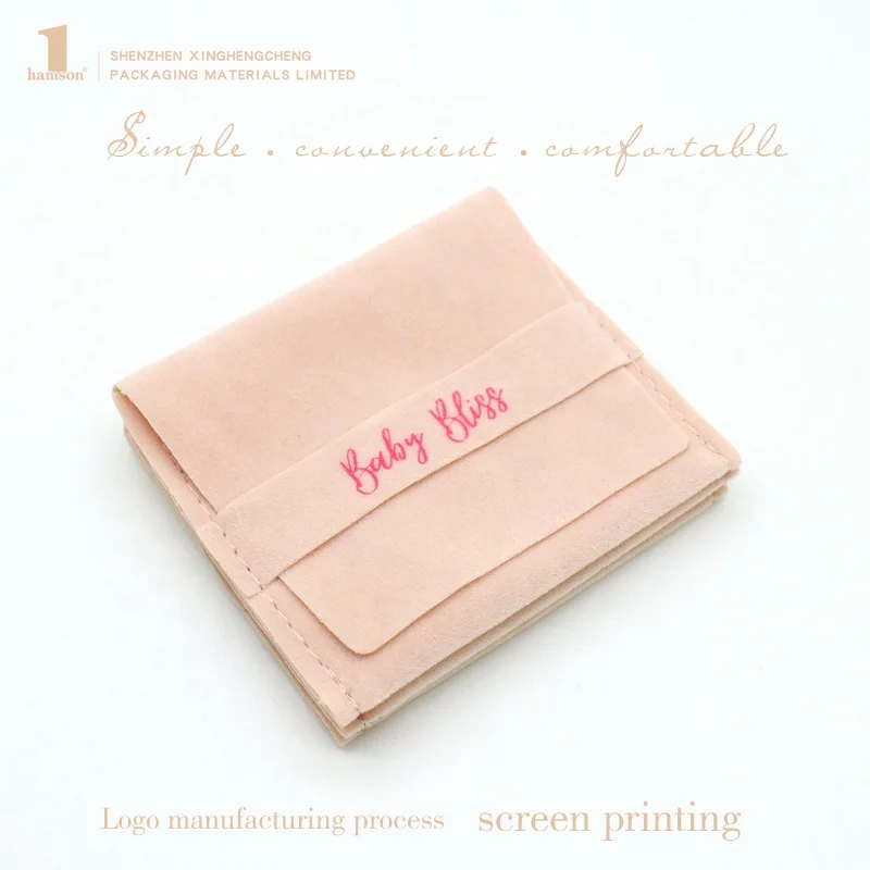 Jewelry Packaging Envelope Bags Velvet Flap Pouch bag Custom Mailing Pouch for Gift Packing