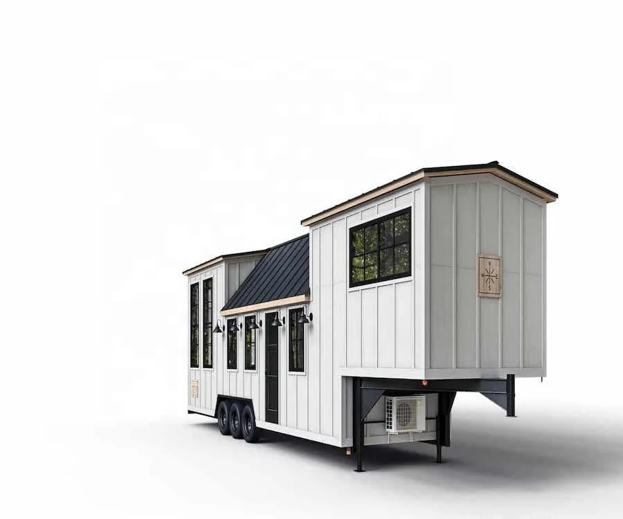 Modern Luxury Tiny Home Mobile Prefabricated Wooden House Portable Tiny Container House in Steel for Bedroom and Office Use