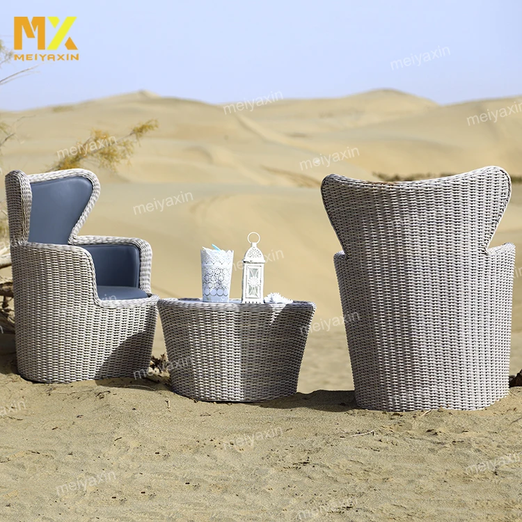 Italian style New design rattan wicker outdoor furniture Aluminum with powder coated lounge set garden sofa for villa and hotel