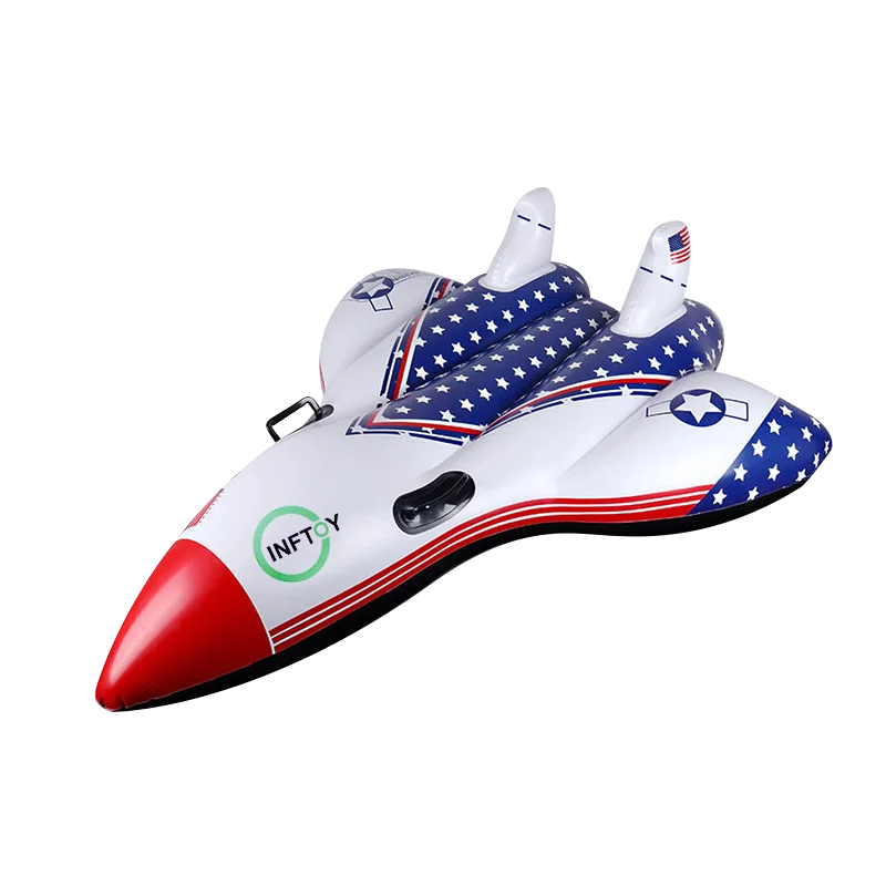 Custom winter airplane sledging thickened inflatable ski ring with handle durable children adult snow tube