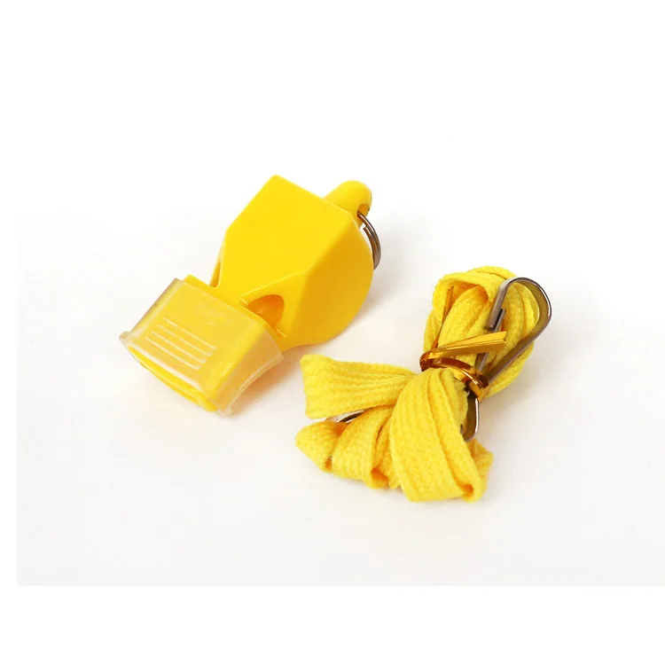 Sports Football Basketball Soccer Referee Whistle ABS Plastic Whistle With Lanyard