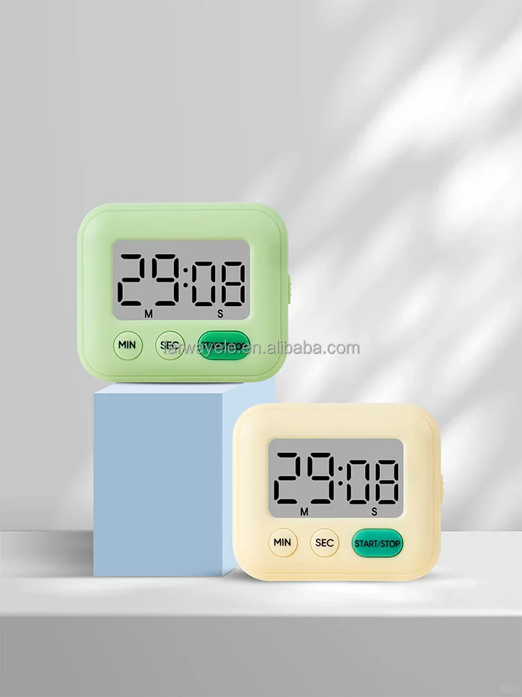 Small Digital Kitchen Cooking Magnet Count Up Down Electronic Timer with Alarm Clock