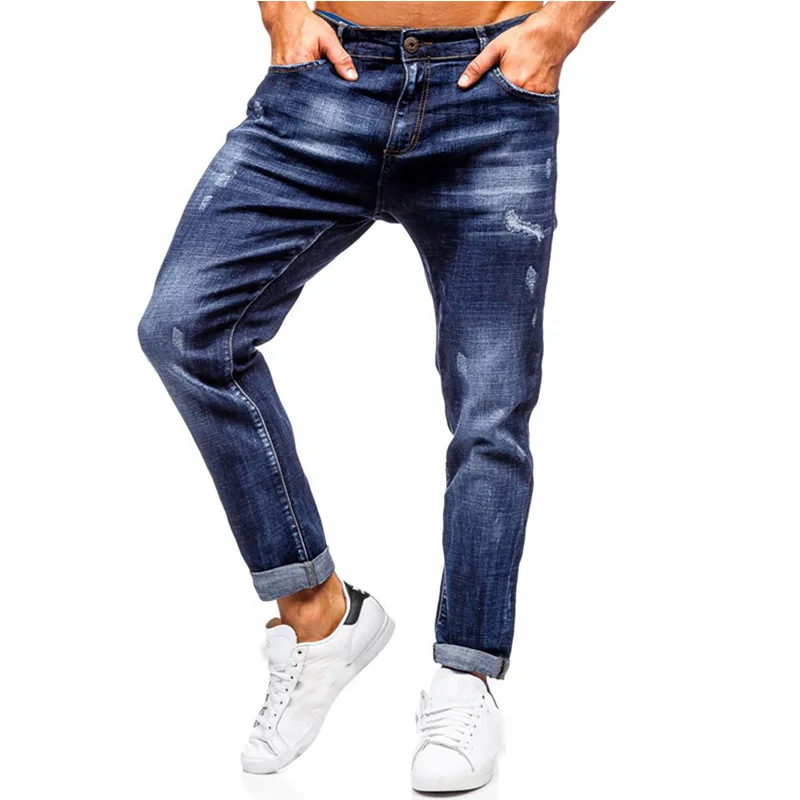 jeans manufacturer china factory slim fit ripped oversized stretch men jeans