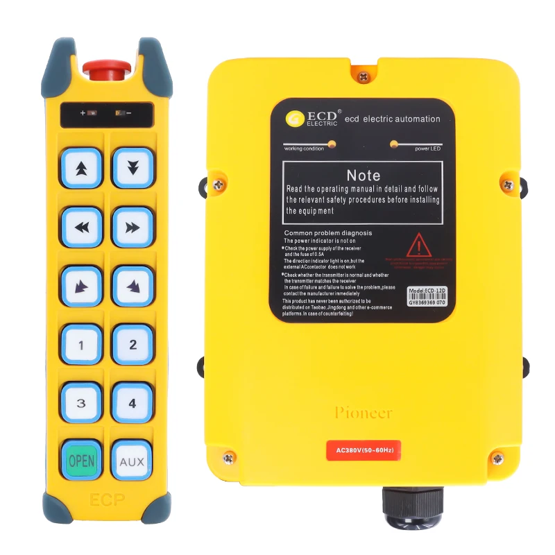 Stable performance 12 channel double speed cranes for sales industrial wireless remote control switches