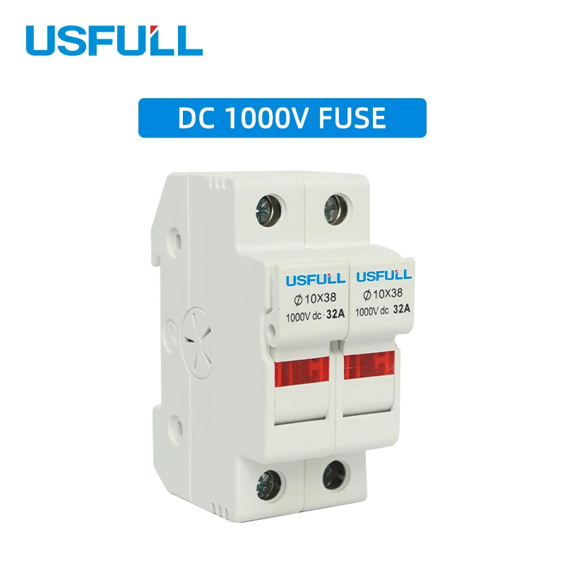 USFULL PV Solar Short Circuit Protection 1000Vdc Din Rail Fuse Holder Switch