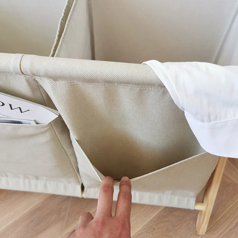 Wooden and fabric newspaper magazine rack brochure stand display shelf custom style