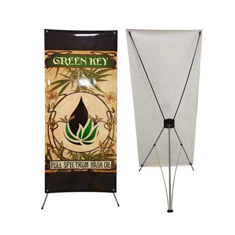Trade show equipment portable display stand adjustable x stand display banner