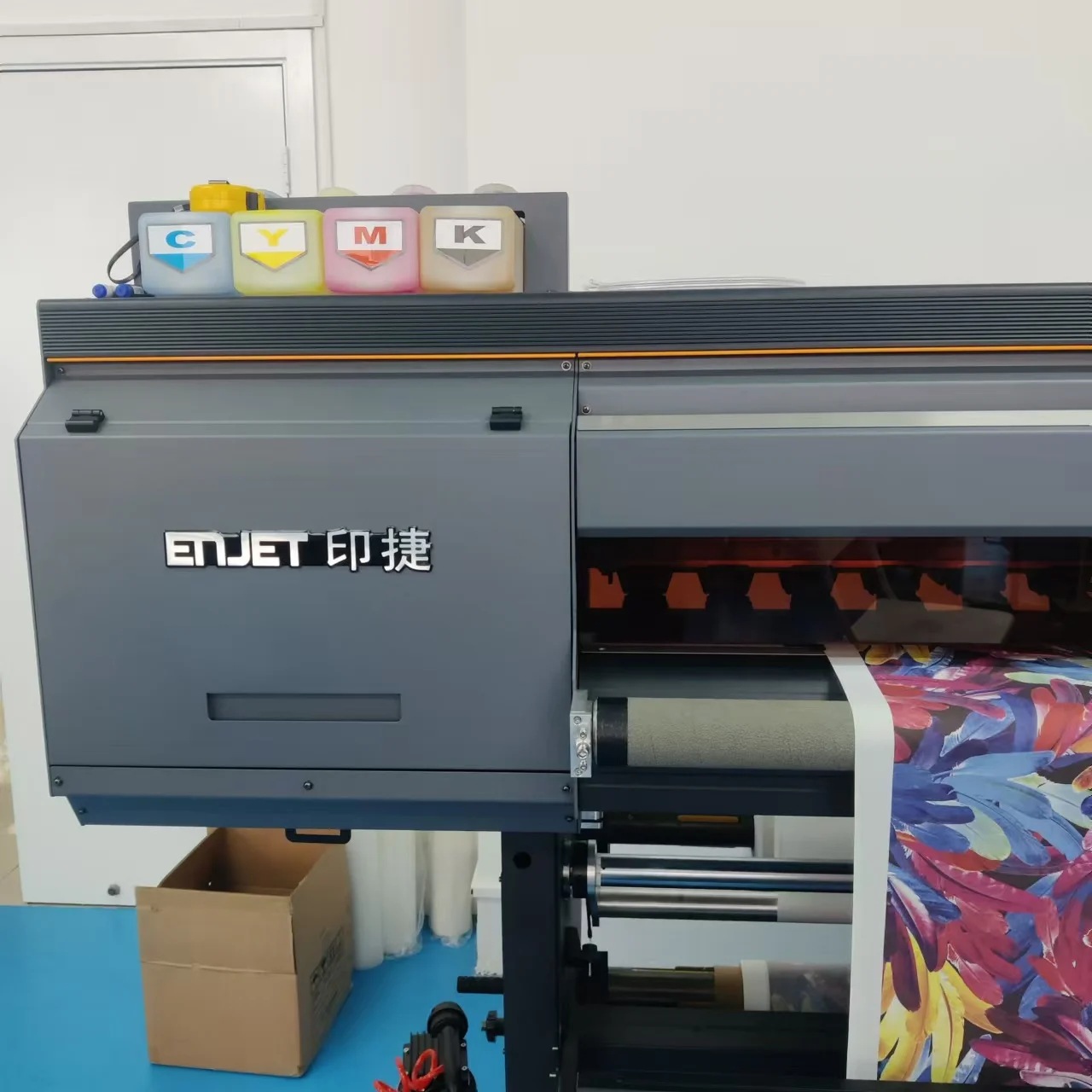 Enjet E74 4 heads epson i3200 with 1.9M width sublimation printer for polyester heat transfer machine