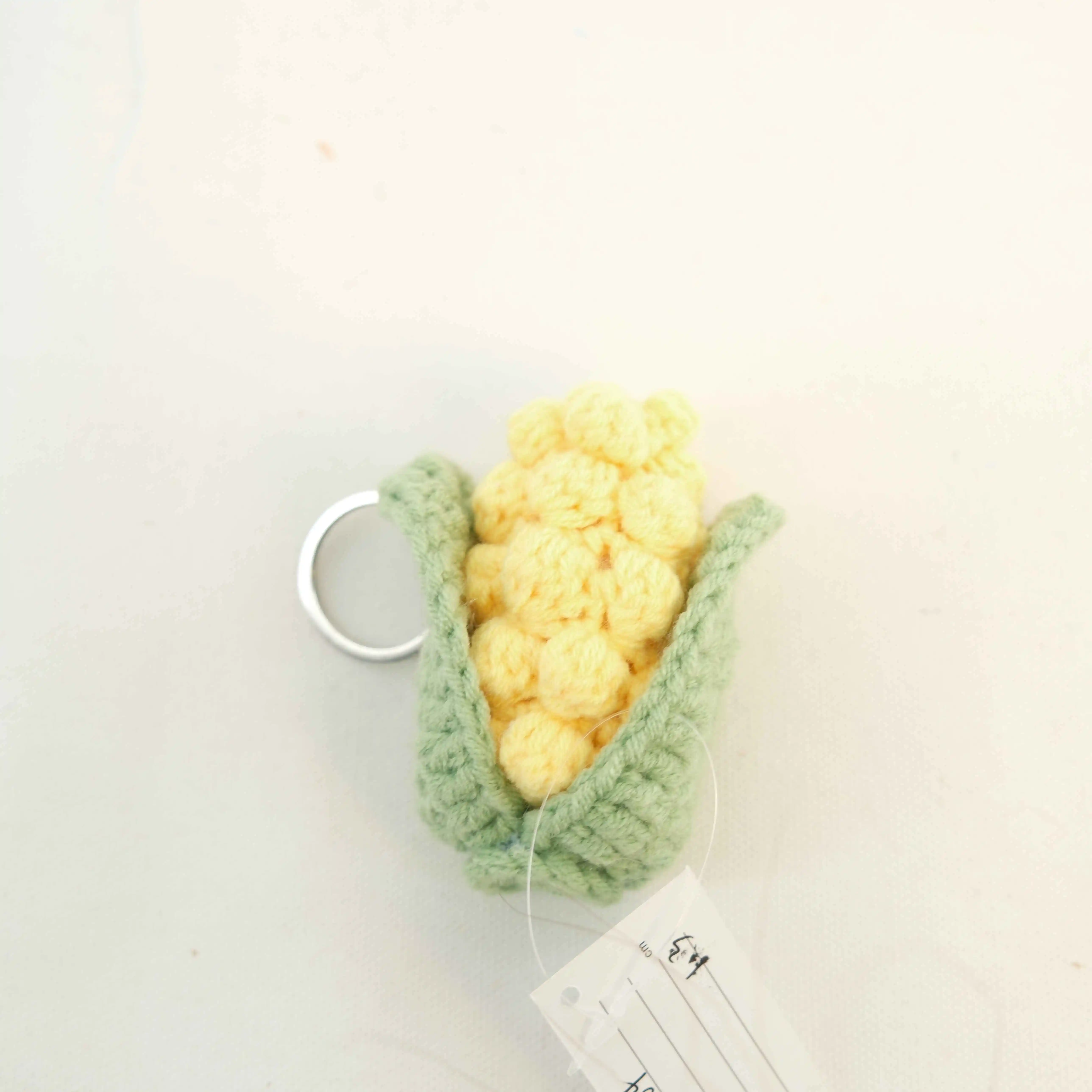 Wholesale 3D Vegetable Keychain Custom Crochet Keychain Home Decor Mini Simulated Wool Crochet Keychain