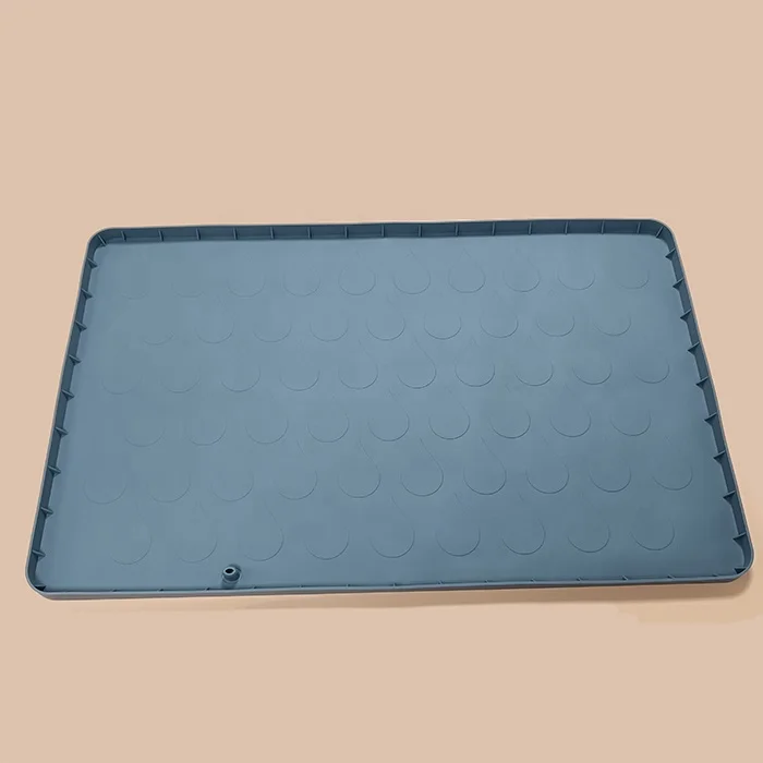 Under Sink Mat for Kitchen Cabinet - 34 x 22 Inch Rubber Mat Waterproof,Drip Tray Sink Pan Non Slip Mat Leak Protector