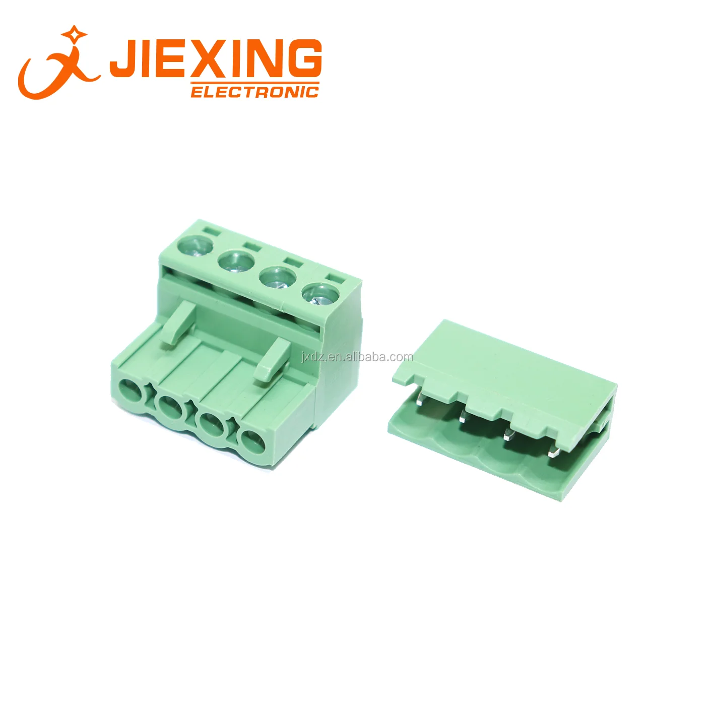 2EDG5.08 4-контактный 4-позиционный подключаемый клеммный блок в комплекте 5,08 мм 300 В/10 А Стыковочная розетка с прямым штифтом + винтовая головка в комплекте