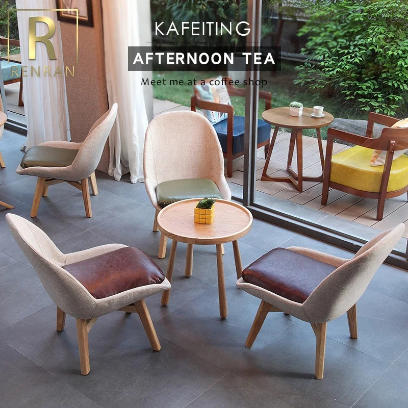 leisure style design wood cafe furniture restaurant table and chair set