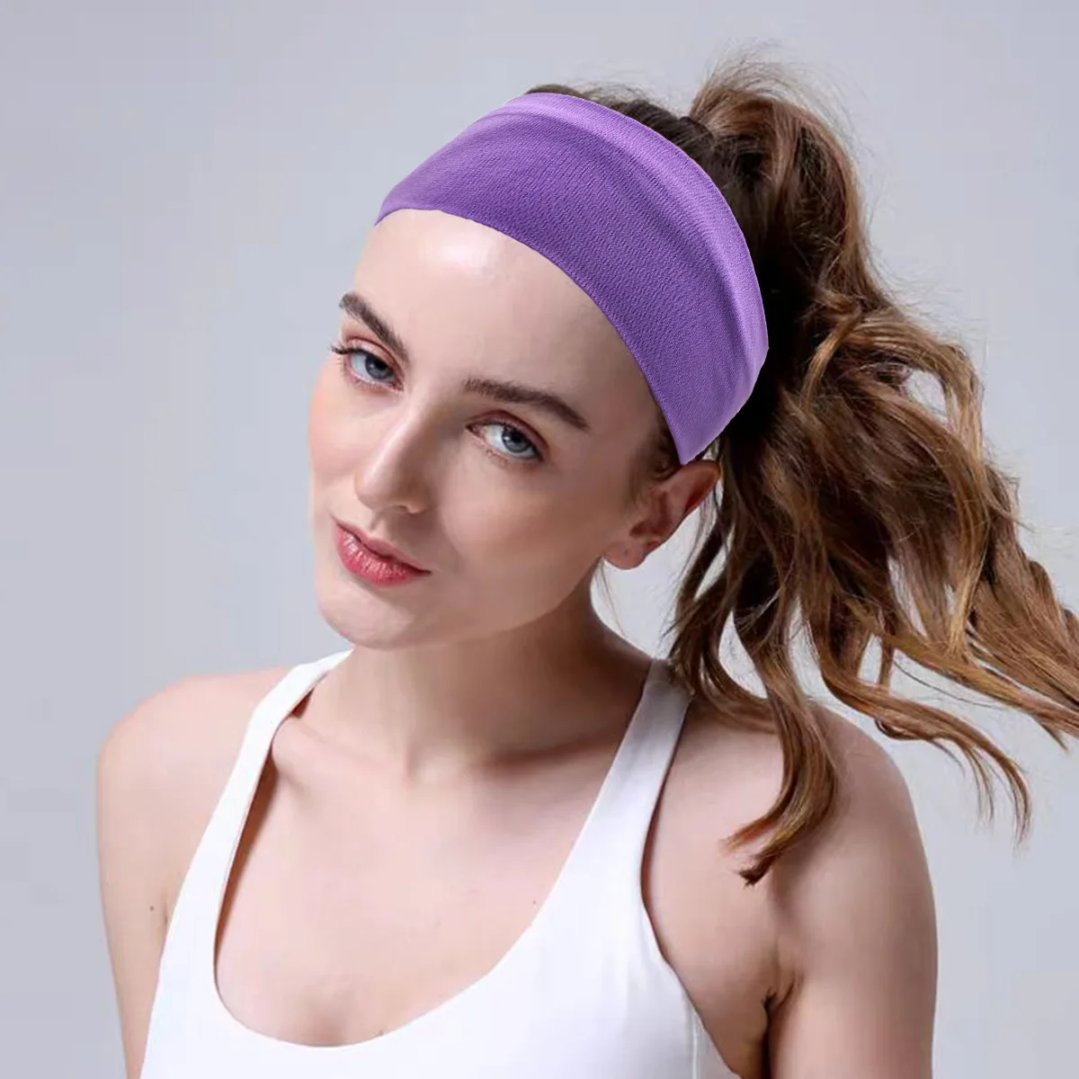 Trendy High Elastic Solid Color Headband - Sports Sweatband for Yoga, women Hair Accessory