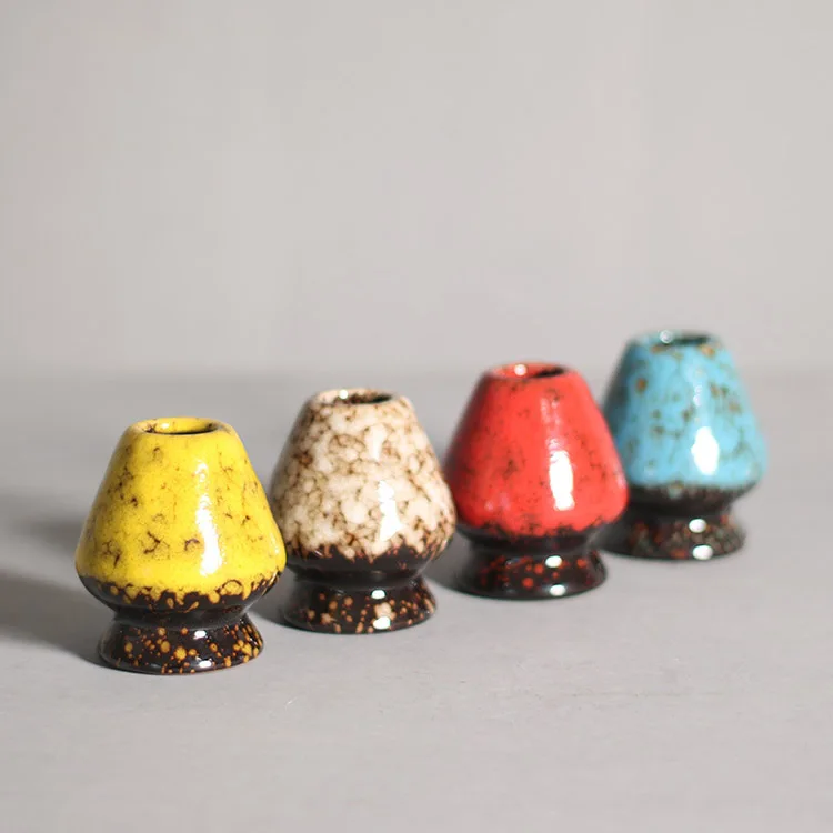 China Supplier  Different Color Chasen Holder Matcha Tea Set Accessories Porcelain Matcha Whisk Holder