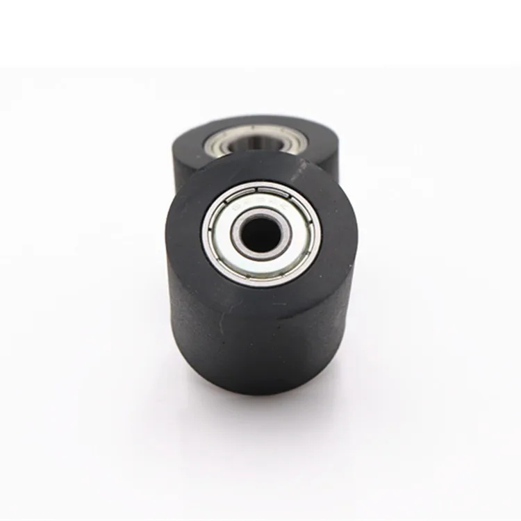 CNC big roller F type black PU pulley 626zz roller wheel soft smooth wheels roller for sliding gate 626ZZ bearing 6*30*30mm