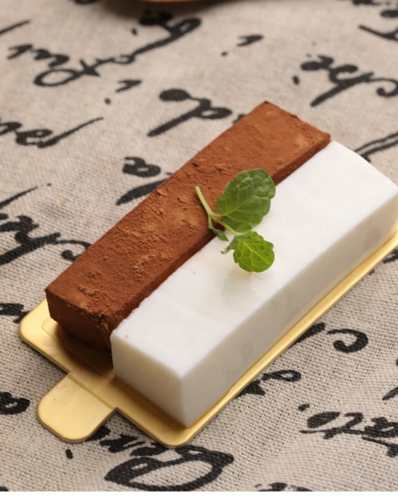 Sliver Gold Black Cake Chip Board Custom Rectangle Mini Cake Board  Wholesale