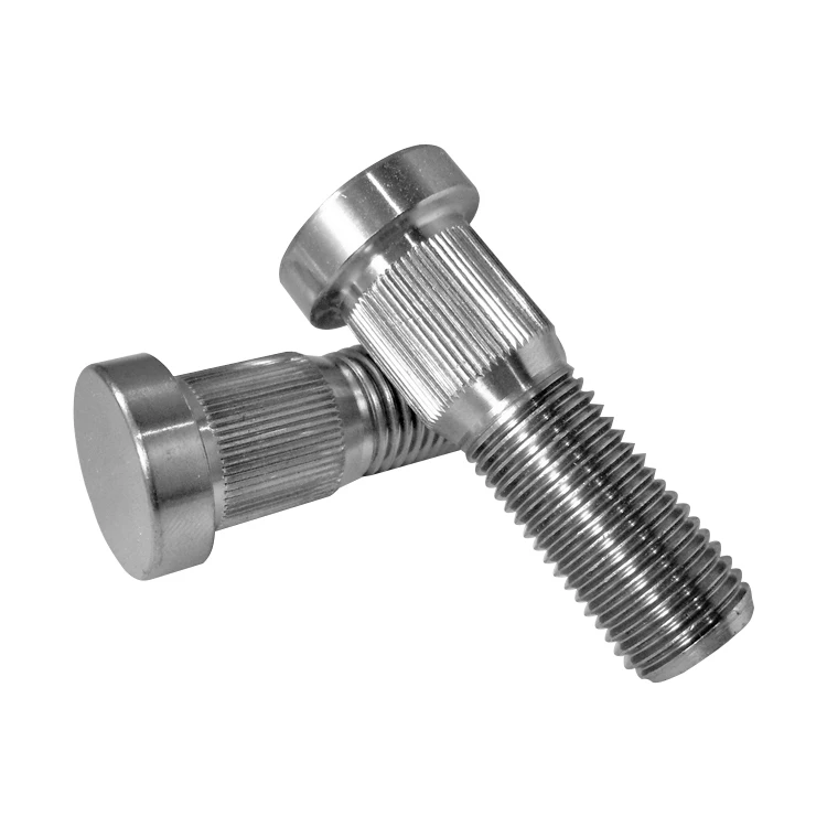 DIN STANDARD ANSI ASTM 18.2.2 Low Price Stainless Steel Wheel Stud Bolts With Knurling From HanDan