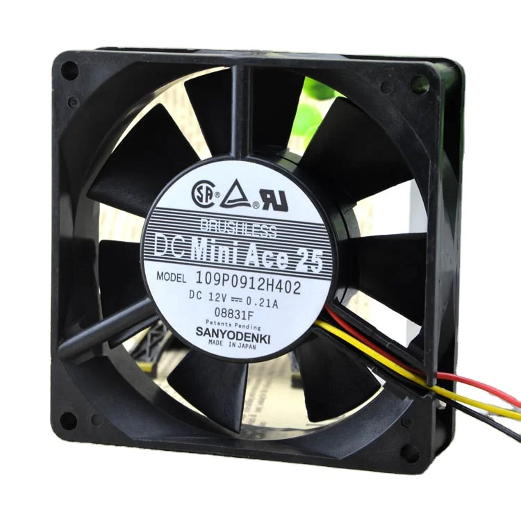 109p0912h402 9025 Dc Brushless Fan Axial Flow 12v 0.21a 9cm 9225 3-wire Cooling Fan