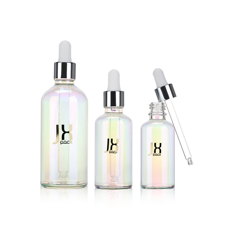 Wholesale 5 10 15 20 30 50 100 ml Round Hair Oil Essential Oil Glass Dropper Bottle with Glass Pipette