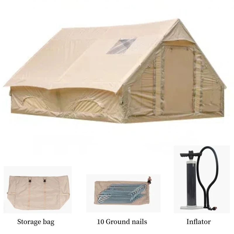 Best Travel Inflatable Camping Tent Waterproof Inflatable Tent with Double Doors and Two Small Skylights