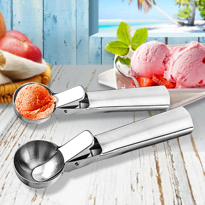 Manjia Wholesale Stainless Steel Premium Cookie Melon Baller Scoop Ice Cream Scoop Baller Cupcake Muffin Meatball