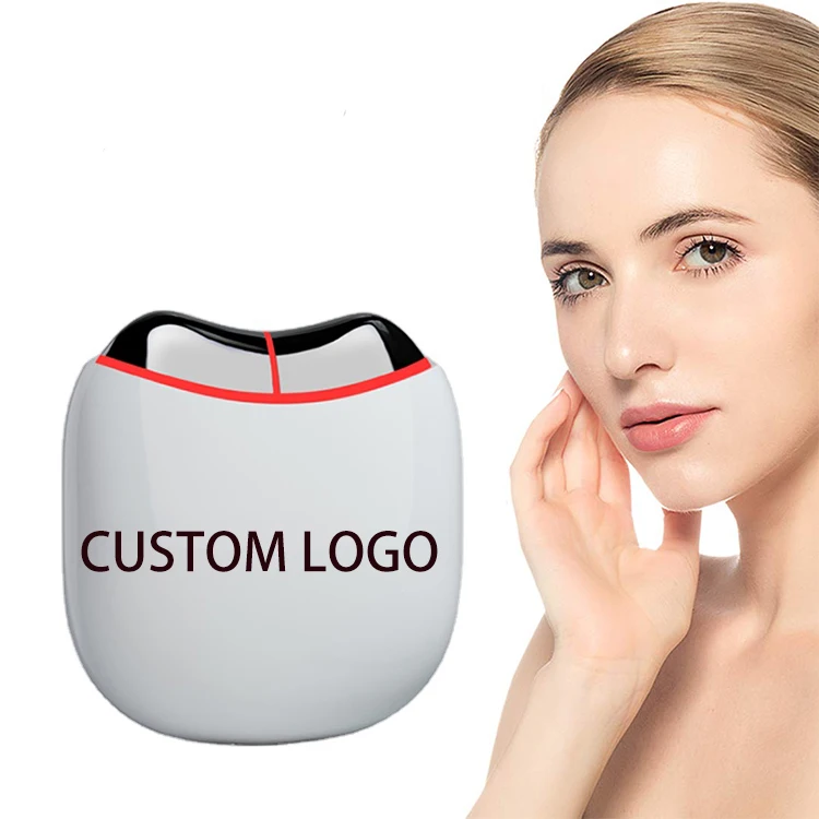 Custom logo home use heated gua sha scraper massage tool electric ems gua sha device