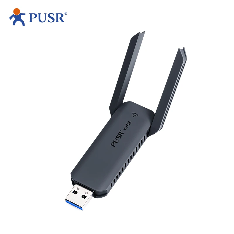 PUSR WiFi 6 USB сетевой адаптер двухдиапазонный 5,8G/2,4G USB3.0 2dbi * 2 антенны Поддержка Windows10 11 для настольного ноутбука USR-UAX180