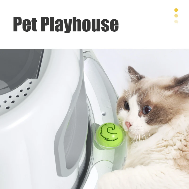 SUNSUN Pet Supplies Eco-friendly Indoor Sleeping PP/ABS Material Plastic Cattery Pudding Cat Nest with Top Vent