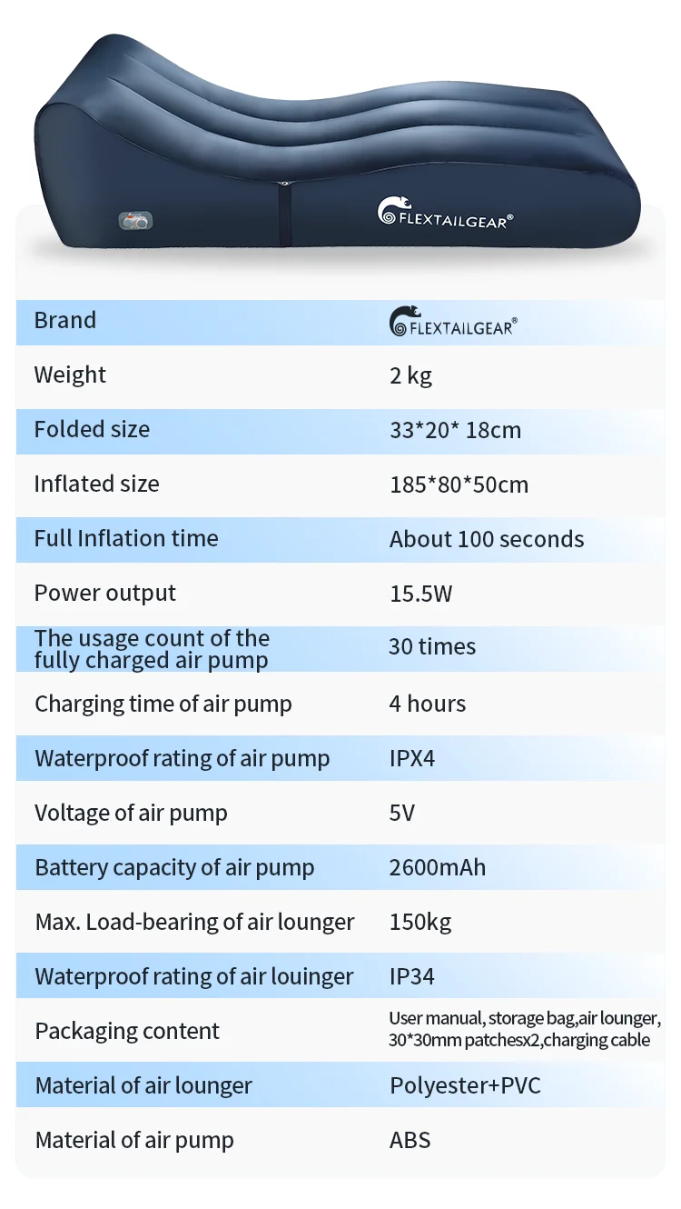 Hot Selling Inflatable Lounger Air Sofa Beach Sleeping Outdoor Sofa Outdoor Pool Furniture Patio Sun Loungers Sofa