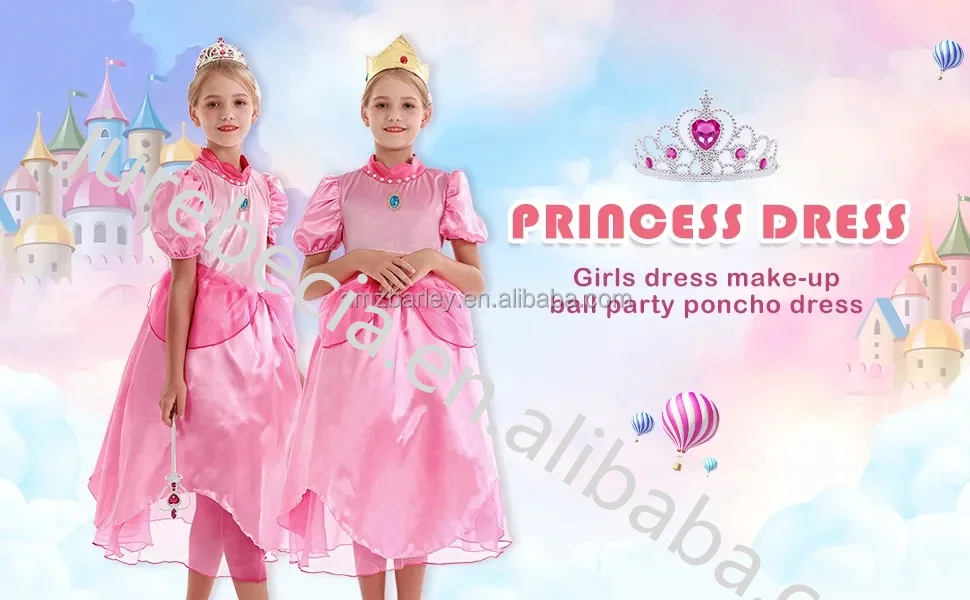 Hanyuyi Children Princess Dress UP Halloween Christmas Party Outfit Super Brothers Costume For Girls Party Dresses