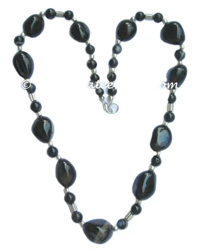 Black Onyx Tumble Necklace Buy Healing Gemstone Necklaces