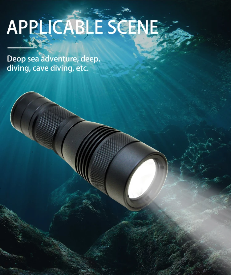 powerful 30W Rechargeable torch light 1000 lumen Led waterproof diving flashlight