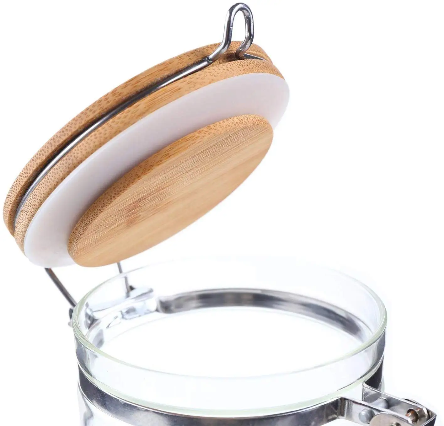 Most popular storage glass bottle cookie stash jar with lock
