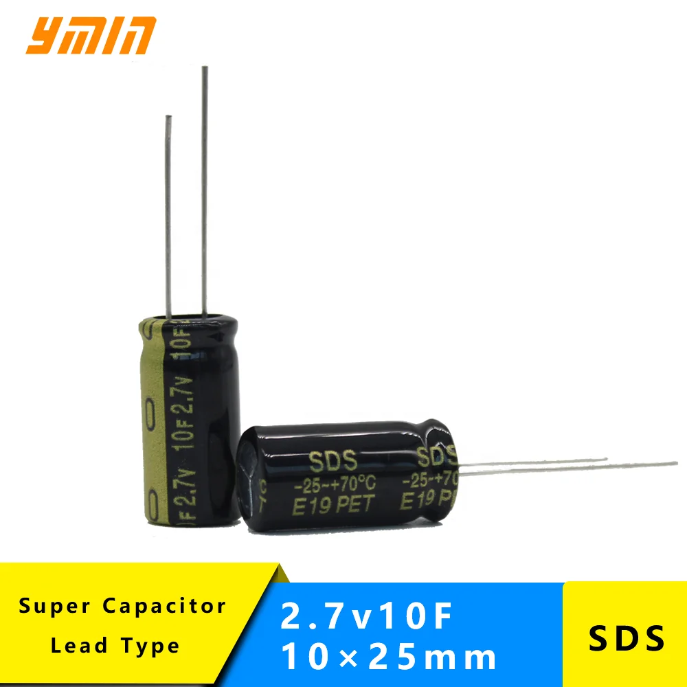 Миниатюрный Суперконденсатор YMIN SDS 2 7 в 10 фарад 10*25 для портативных электроинструментов
