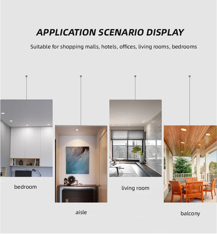 Keou Adjustable 5W 7W Rooms Lights Spot Light Square Round Frame Downlight