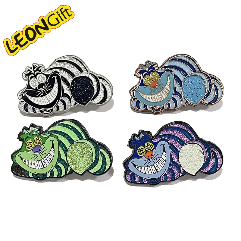 Leon Metal Gift Customizable Die Cut Hard Enamel Pin with UV Printing Offset and Silk Screen Printing