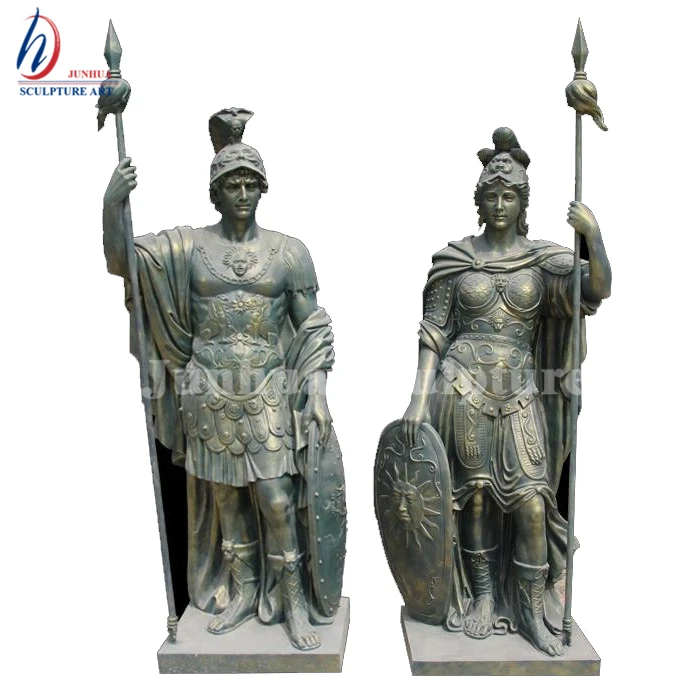 Western Art Bronze Famous Roman warrior sword Statue Sculpture
