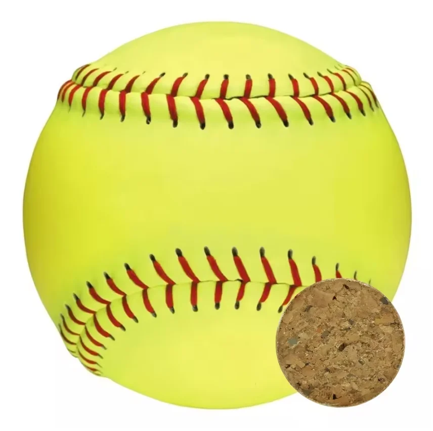 Yellow Softball Balls 11 12 Inch Pelotas De Softbol Slow Fast Pitch Training Pvc Leather Softball Balls